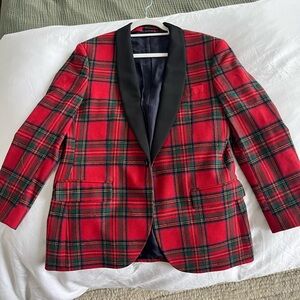 J Crew Holiday Pattern Tux Coat - Size 40R Slim Fit